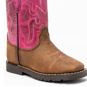 Toddler Pink & Brown cowboy boots